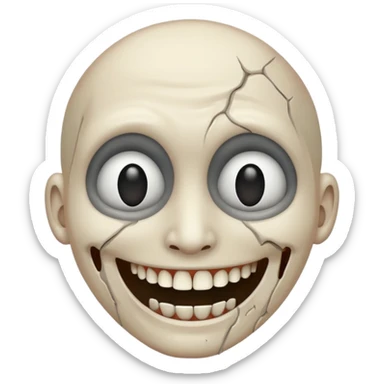 Dead inside peeling happy face away to reveal dead face sticker