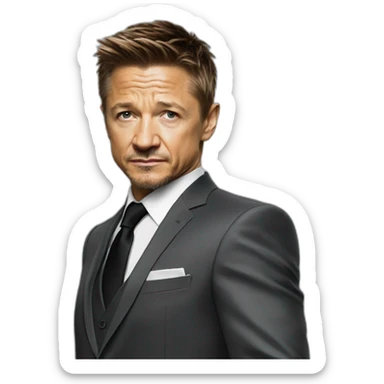 jeremy renner suit sticker