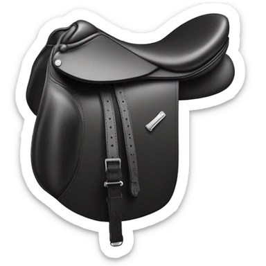 English saddle that’s black leather  sticker
