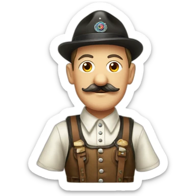 Adolf Hitler in Oktoberfest Clothes sticker
