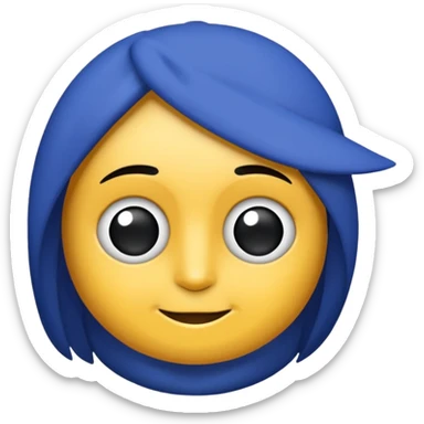 Inima mov cu trecere spre albastru si coada de drăcușor sticker