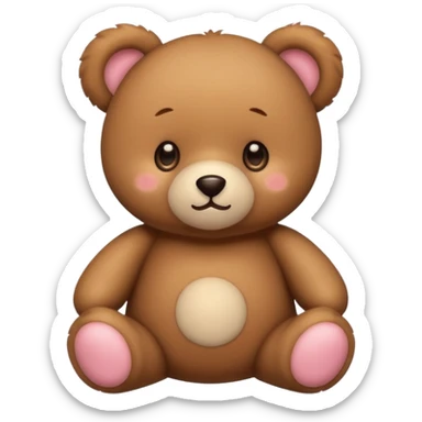 A cute Kawaii teddy bear sticker