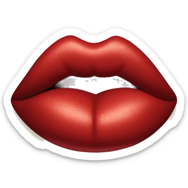 Red lipstick kiss mark sticker
