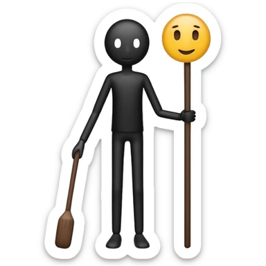 create a stick figure body standing still sticker