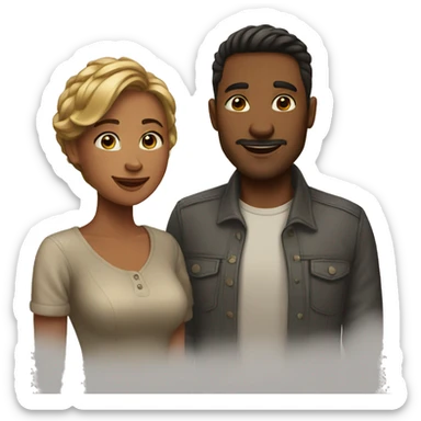 loving couple sticker