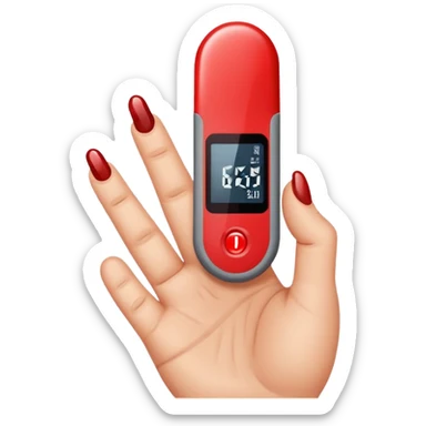 diabetes meter test finger blood sticker