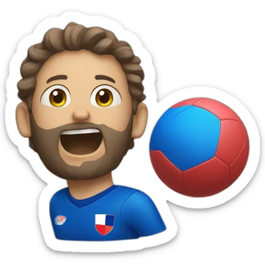 french handball as champions sticker