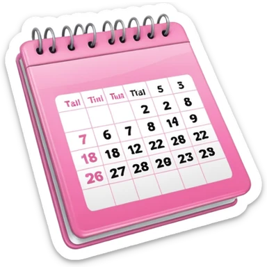 pink calendar sticker