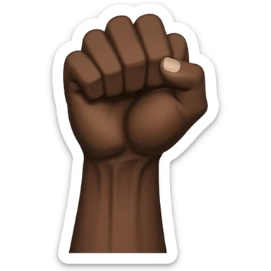 Black fist sticker