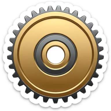  gear emoji modern professional design for business presentation sticker