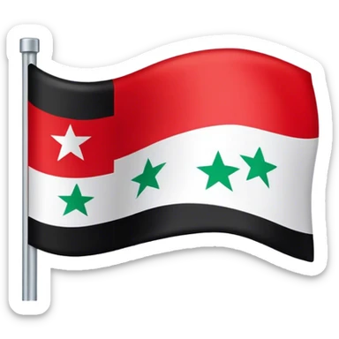 New Syrian flag  sticker