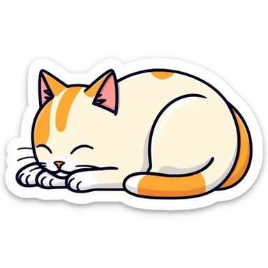 cat sleeping  sticker