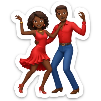 A couple dancing salsa sticker