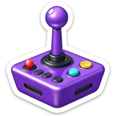 glitter purple and joystick sticker