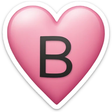 heart with letter b in it sticker