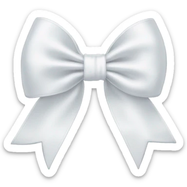 white satin bow sticker