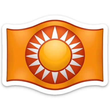 Orange Cherokee flag sticker