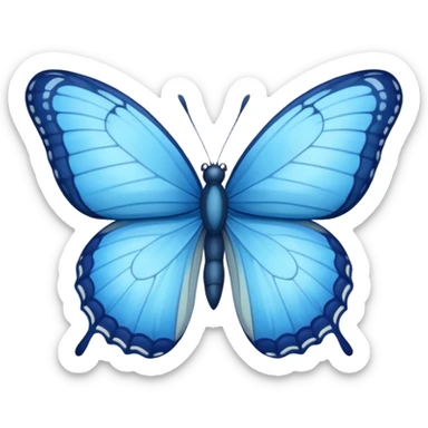 blue butterfly small sticker