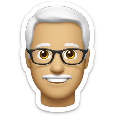 white-tommsmoro-with-glasses sticker