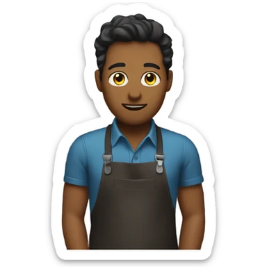 Working at the cafe as a barista sticker