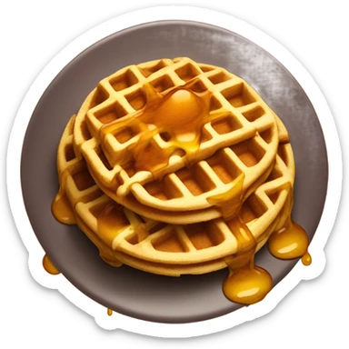 Waffles with syrup  sticker