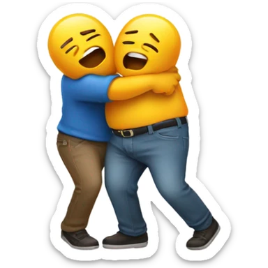 Two farts hugging  sticker
