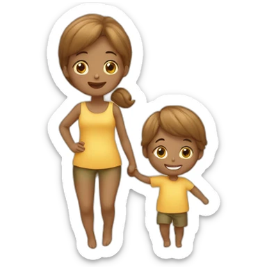 DEUX FILS SUR UNE MAMAN sticker