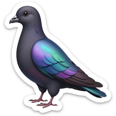 black pigeon sticker