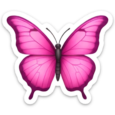 Pink butterfly sticker