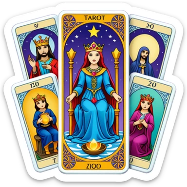 Tarot cards sticker