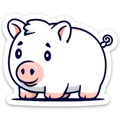 white piggy bank sticker