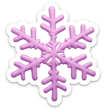 pastel pink snowflake  sticker
