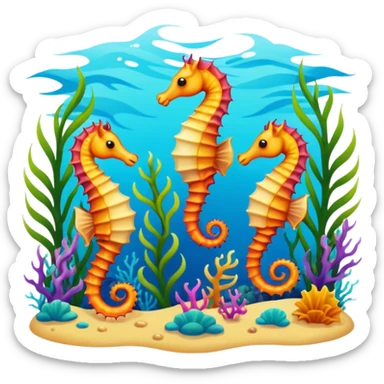 Ocean full of sea horses everywhere  sticker