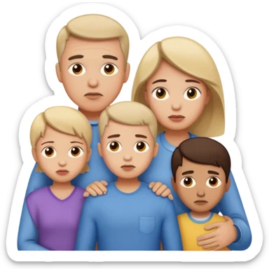 Family fear take precaution sticker