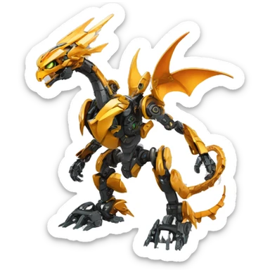Mechanical Pokémon-dragon-Bionicle-Mecha full body sticker