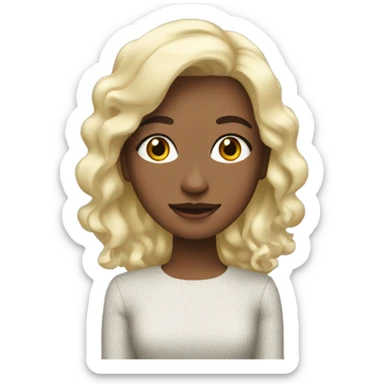 blonde girl in christmas in london sticker