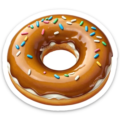 a donut without a hole sticker