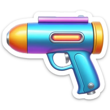 colorfulplasma ray gun sticker