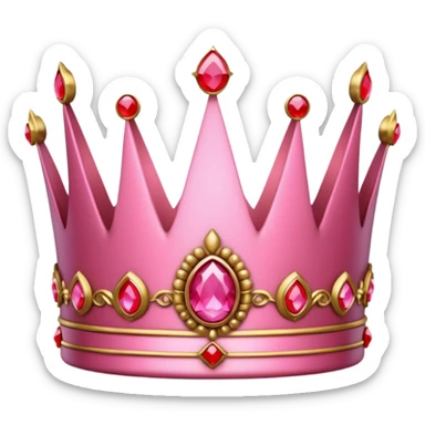 pink crown with only red gems a lot red gems sticker