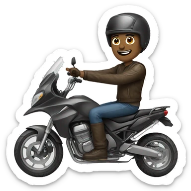 Man on motorbike  sticker