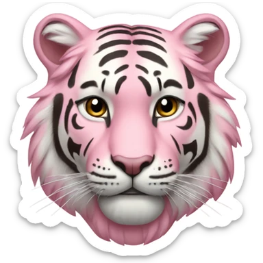 Pastel pink tiger  sticker
