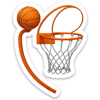 completely missing the basketball hoop include the trajectory being off sticker