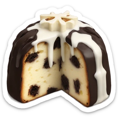 Oreo panettone, white chocolate drip sticker