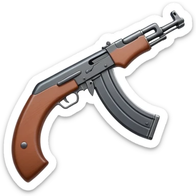 sickle as a bayonet for an Ak 47 sticker