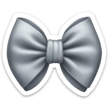 cute grey bow  sticker