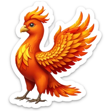 Fire phoenix sticker