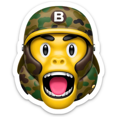 Сделай логотип Bape sticker