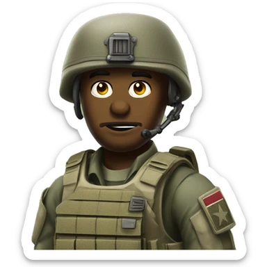 call of duty solider with a dumb look sticker