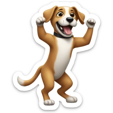 dog dancing  sticker