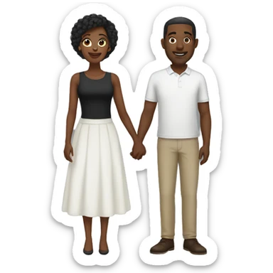 Black couple  sticker